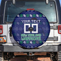 Personalized New Zealand Warriors Christmas Spare Tire Cover Maori Rugby Fans - Pixelated Ugly Xmas Pattern Mascot Santa