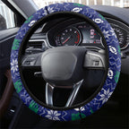 New Zealand Warriors Christmas Steering Wheel Cover Maori Rugby Fans - Pixelated Ugly Xmas Pattern Mascot Santa