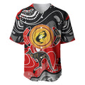 Aboriginal Flag Style Dot Art And Abstract Kangaroo Baseball Jersey