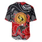 Aboriginal Flag Style Dot Art And Abstract Kangaroo Baseball Jersey