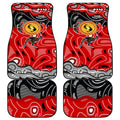 Aboriginal Flag Style Dot Art And Abstract Kangaroo Car Mats