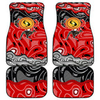 Aboriginal Flag Style Dot Art And Abstract Kangaroo Car Mats