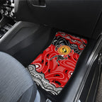 Aboriginal Flag Style Dot Art And Abstract Kangaroo Car Mats