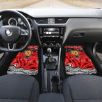 Aboriginal Flag Style Dot Art And Abstract Kangaroo Car Mats