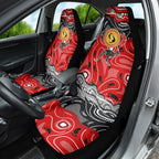 Aboriginal Flag Style Dot Art And Abstract Kangaroo Car Seat Cover