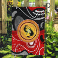 Aboriginal Flag Style Dot Art And Abstract Kangaroo Garden Flag