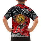 Aboriginal Flag Style Dot Art And Abstract Kangaroo Hawaiian Shirt