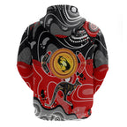 Aboriginal Flag Style Dot Art And Abstract Kangaroo Hoodie