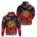 Aboriginal Flag Style Dot Art And Abstract Kangaroo Hoodie
