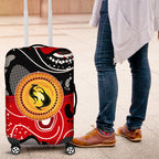 Aboriginal Flag Style Dot Art And Abstract Kangaroo Luggage Cover