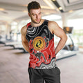 Aboriginal Flag Style Dot Art And Abstract Kangaroo Men Tank Top