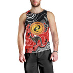 Aboriginal Flag Style Dot Art And Abstract Kangaroo Men Tank Top