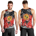Aboriginal Flag Style Dot Art And Abstract Kangaroo Men Tank Top