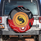 Aboriginal Flag Style Dot Art And Abstract Kangaroo Spare Tire Cover