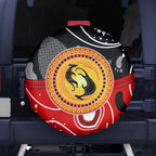 Aboriginal Flag Style Dot Art And Abstract Kangaroo Spare Tire Cover