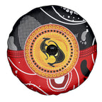 Aboriginal Flag Style Dot Art And Abstract Kangaroo Spare Tire Cover