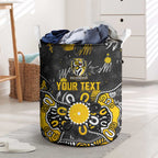 Personalized Richmond Tigers Laundry Basket Aboriginal Dot Painting Graffiti Style