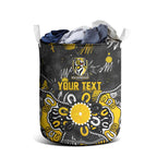 Personalized Richmond Tigers Laundry Basket Aboriginal Dot Painting Graffiti Style