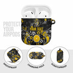 Personalized Richmond Tigers AirPods Case Aboriginal Dot Painting Graffiti Style
