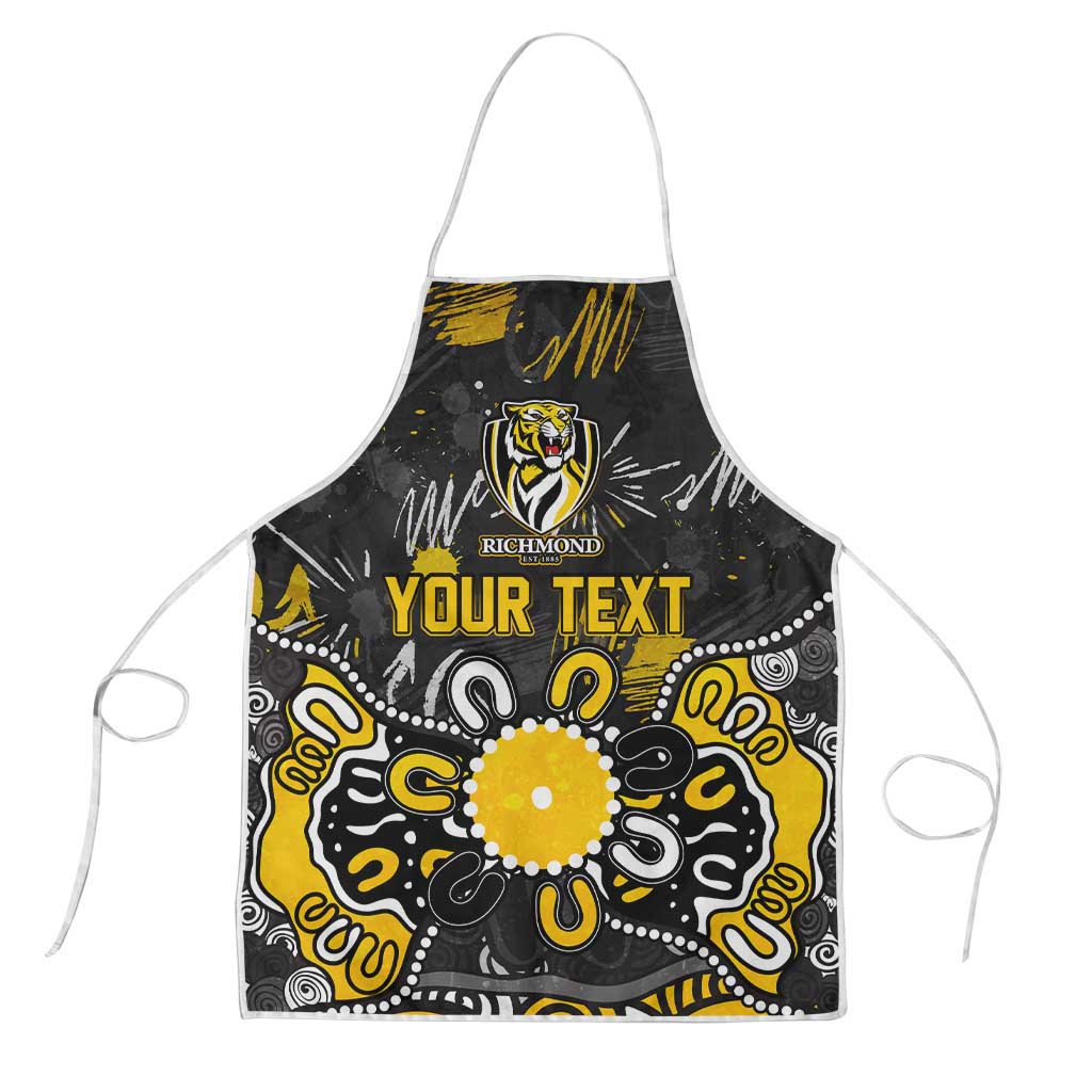 Personalized Richmond Tigers Apron Aboriginal Dot Painting Graffiti Style