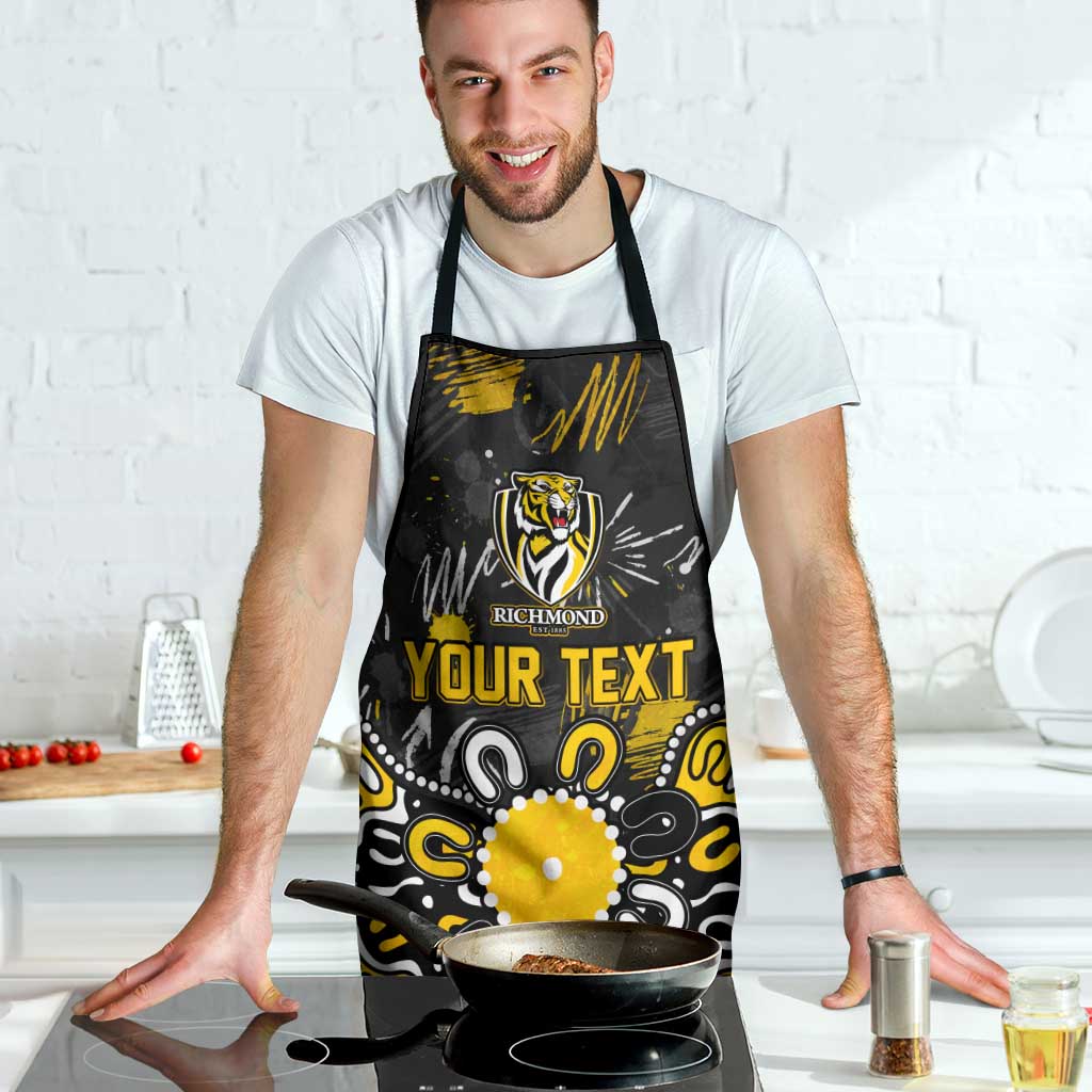 Personalized Richmond Tigers Apron Aboriginal Dot Painting Graffiti Style