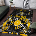 Personalized Richmond Tigers Area Rug Aboriginal Dot Painting Graffiti Style