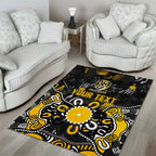 Personalized Richmond Tigers Area Rug Aboriginal Dot Painting Graffiti Style