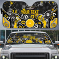 Personalized Richmond Tigers Auto Sun Shade Aboriginal Dot Painting Graffiti Style