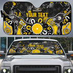Personalized Richmond Tigers Auto Sun Shade Aboriginal Dot Painting Graffiti Style