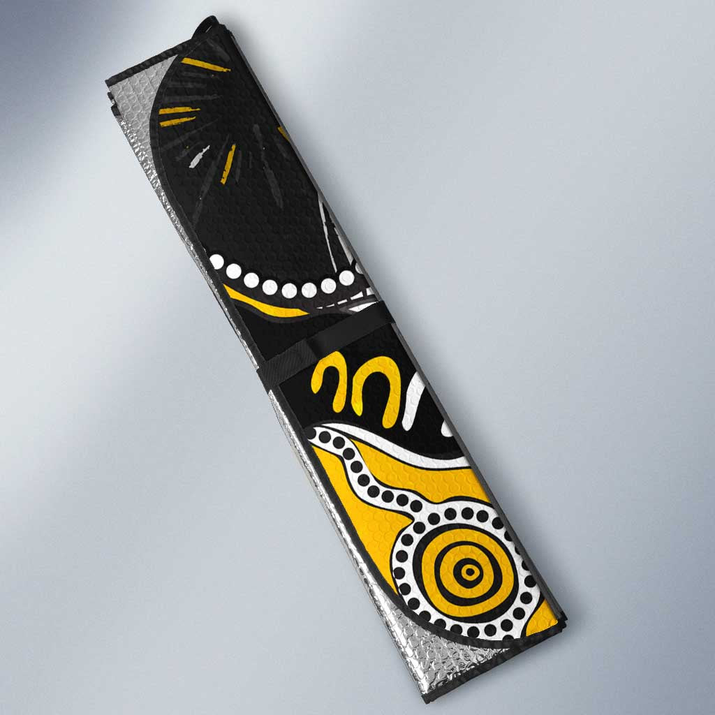 Personalized Richmond Tigers Auto Sun Shade Aboriginal Dot Painting Graffiti Style