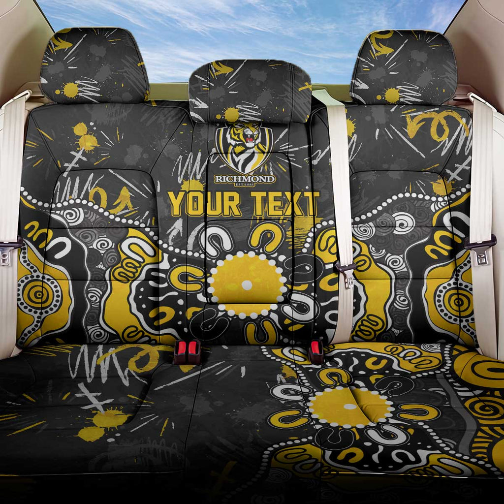 Personalized Richmond Tigers Back Car Seat Cover Aboriginal Dot Painting Graffiti Style