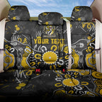 Personalized Richmond Tigers Back Car Seat Cover Aboriginal Dot Painting Graffiti Style