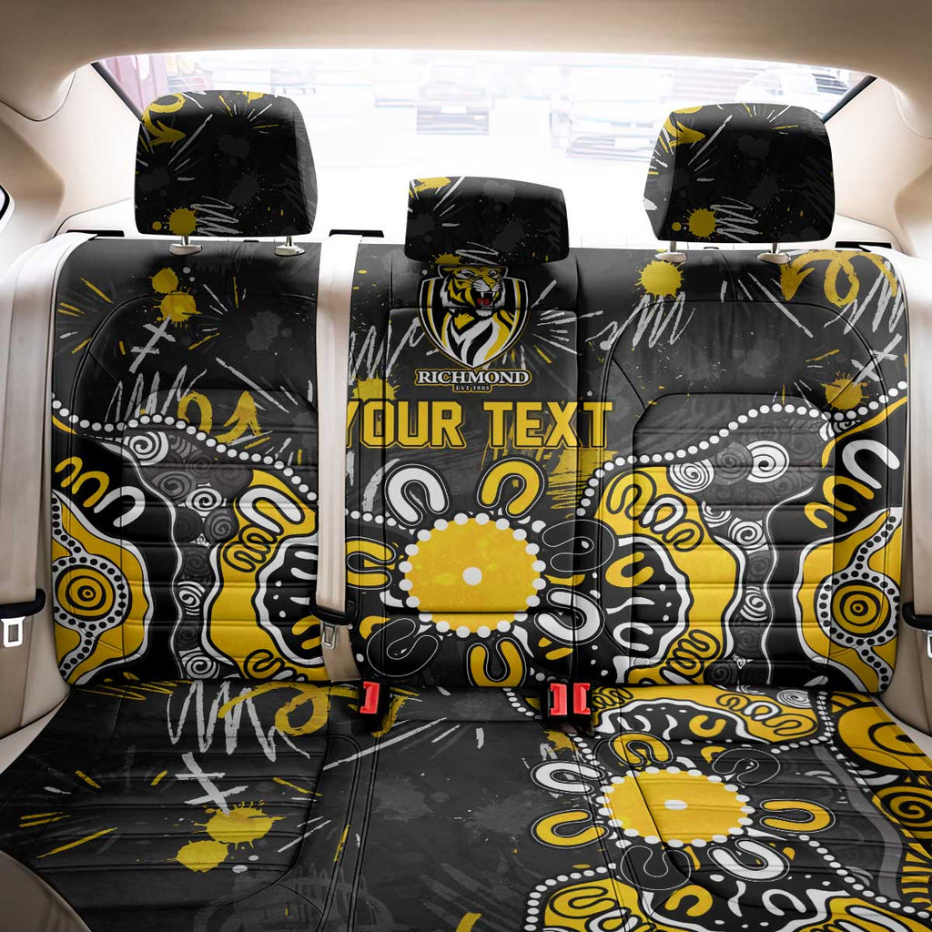 Personalized Richmond Tigers Back Car Seat Cover Aboriginal Dot Painting Graffiti Style