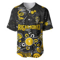 Personalized Richmond Tigers Baseball Jersey Aboriginal Dot Painting Graffiti Style