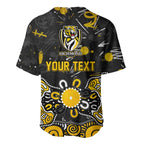 Personalized Richmond Tigers Baseball Jersey Aboriginal Dot Painting Graffiti Style