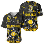 Personalized Richmond Tigers Baseball Jersey Aboriginal Dot Painting Graffiti Style