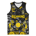 Personalized Richmond Tigers Basketball Jersey Aboriginal Dot Painting Graffiti Style