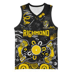 Personalized Richmond Tigers Basketball Jersey Aboriginal Dot Painting Graffiti Style