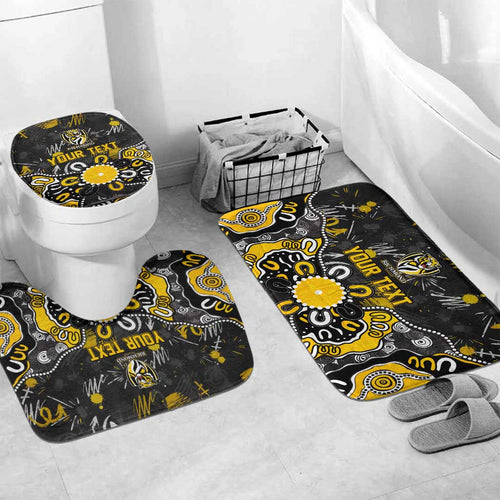 Personalized Richmond Tigers Bathroom Set Aboriginal Dot Painting Graffiti Style