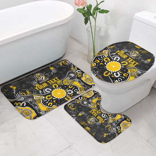 Personalized Richmond Tigers Bathroom Set Aboriginal Dot Painting Graffiti Style
