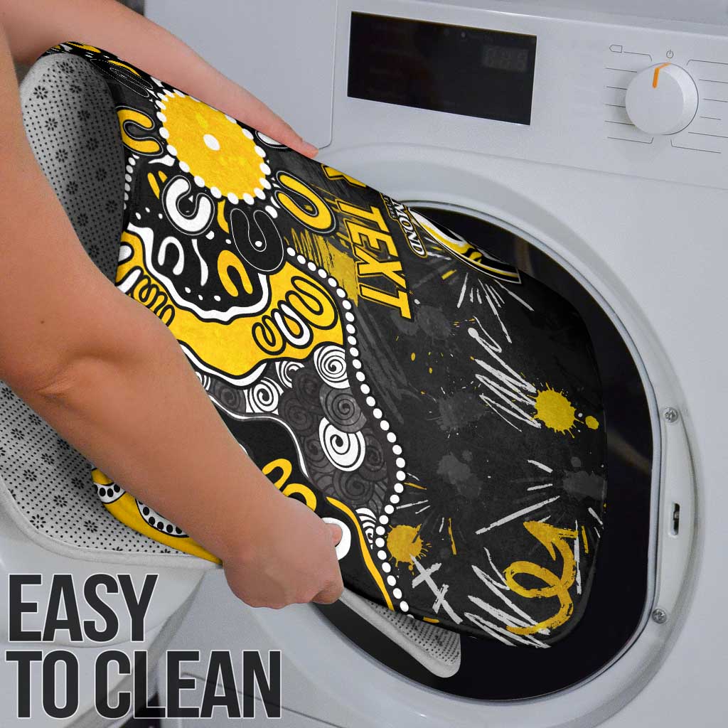 Personalized Richmond Tigers Bathroom Set Aboriginal Dot Painting Graffiti Style