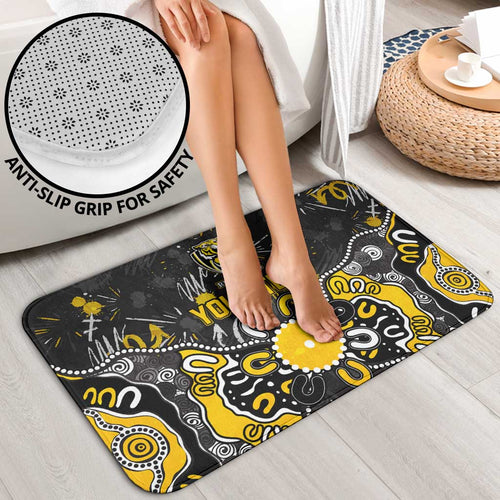Personalized Richmond Tigers Bathroom Set Aboriginal Dot Painting Graffiti Style