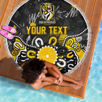 Personalized Richmond Tigers Beach Blanket Aboriginal Dot Painting Graffiti Style