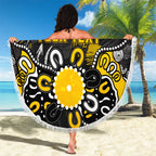 Personalized Richmond Tigers Beach Blanket Aboriginal Dot Painting Graffiti Style