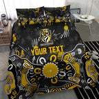 Personalized Richmond Tigers Bedding Set Aboriginal Dot Painting Graffiti Style
