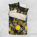 Personalized Richmond Tigers Bedding Set Aboriginal Dot Painting Graffiti Style