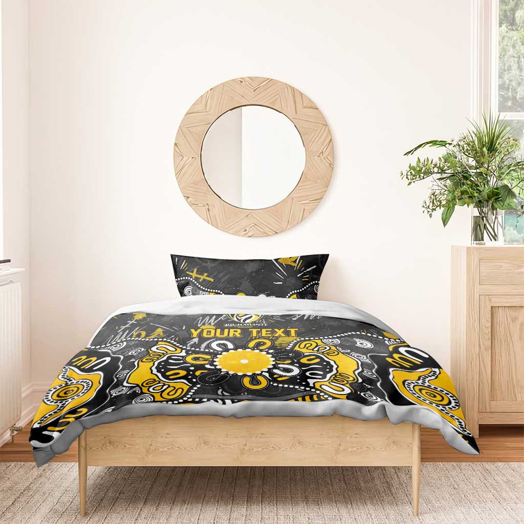 Personalized Richmond Tigers Bedding Set Aboriginal Dot Painting Graffiti Style
