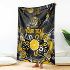 Personalized Richmond Tigers Blanket Aboriginal Dot Painting Graffiti Style