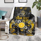 Personalized Richmond Tigers Blanket Aboriginal Dot Painting Graffiti Style
