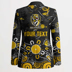 Personalized Richmond Tigers Blazer Aboriginal Dot Painting Graffiti Style